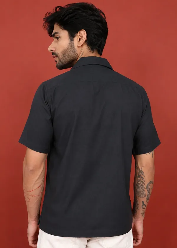 Black___Half_Sleeve_Casual_Shirt_for_Men