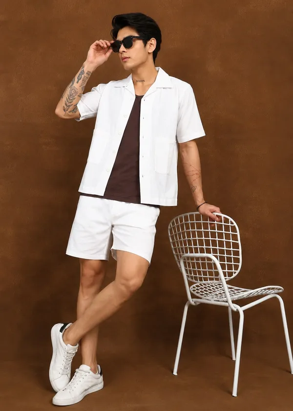 White___Short_Sleeve_Shirt_and_Shorts_Set_for_Men