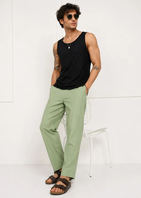 Green_Linen_Straight_Fit_Pants_for_Men