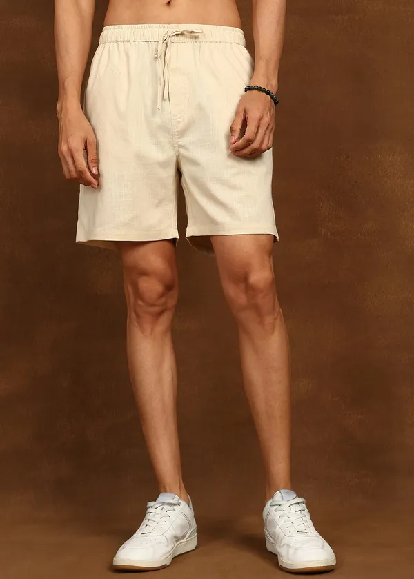 Beige___Blend_Elastic_Waist_Shorts_for_Men