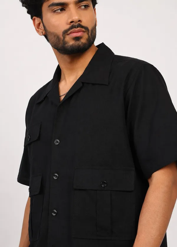 Black_Short_Sleeve_Utility_Shirt_for_Men