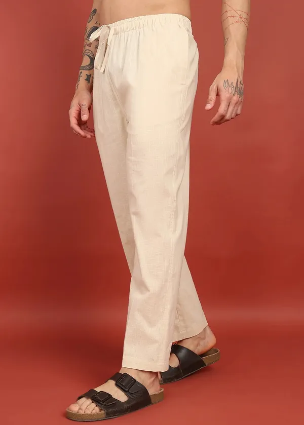 Cream_Relaxed_Fit_Drawstring_Trousers_for_Men