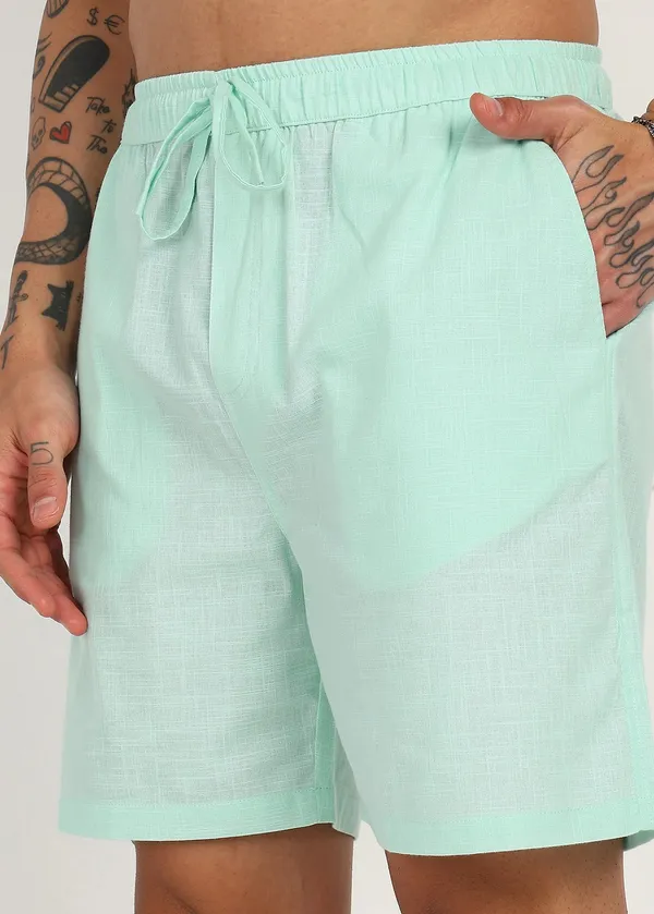 Mint_Green___Drawstring_Shorts_for_Men