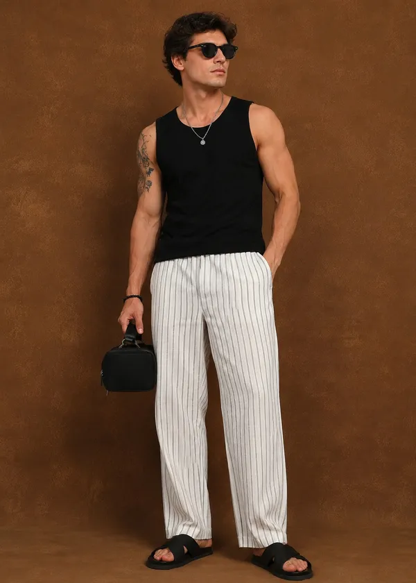 White_Grey_Striped___Lounge_Pants_for_Men