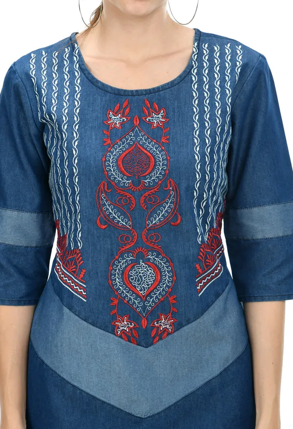 Blue___printed_A-Line_Kurti_for_Women