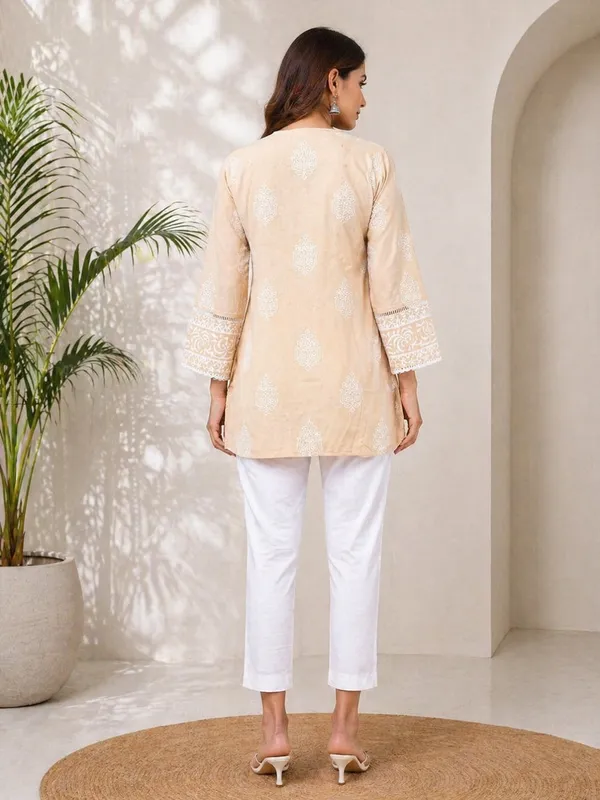 Beige_Printed___Short_Kurti_for_Women