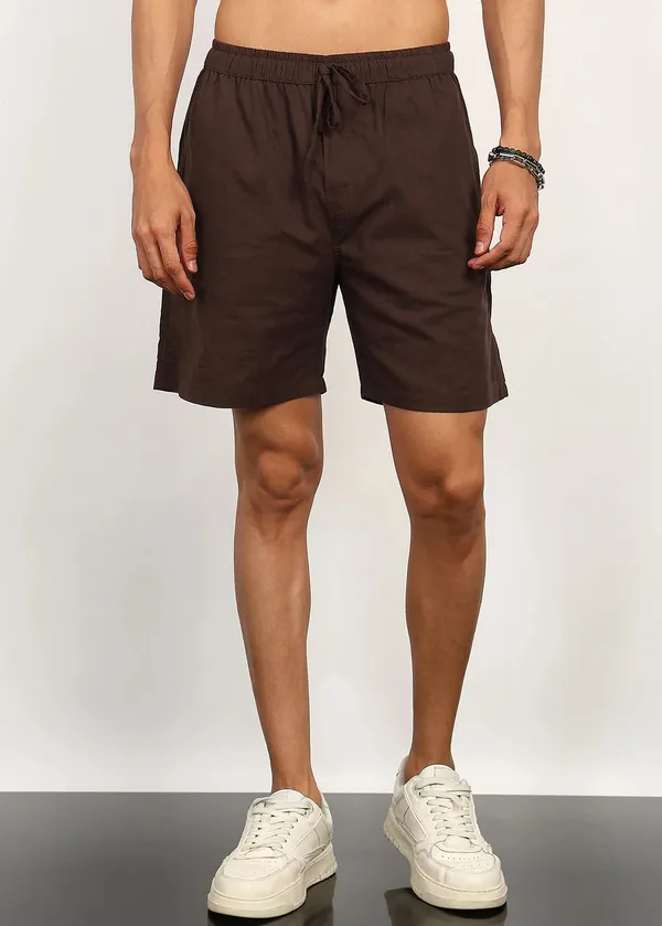 Brown_Drawstring_Casual_Shorts_for_Men