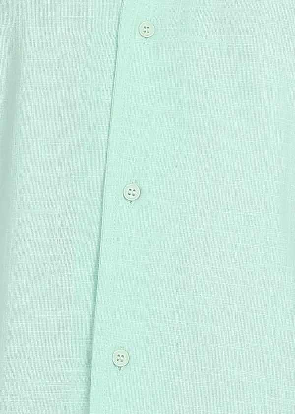 Mint_Green_Linen_Shirt_And_Shorts_Co-Ord_Set_For_Men