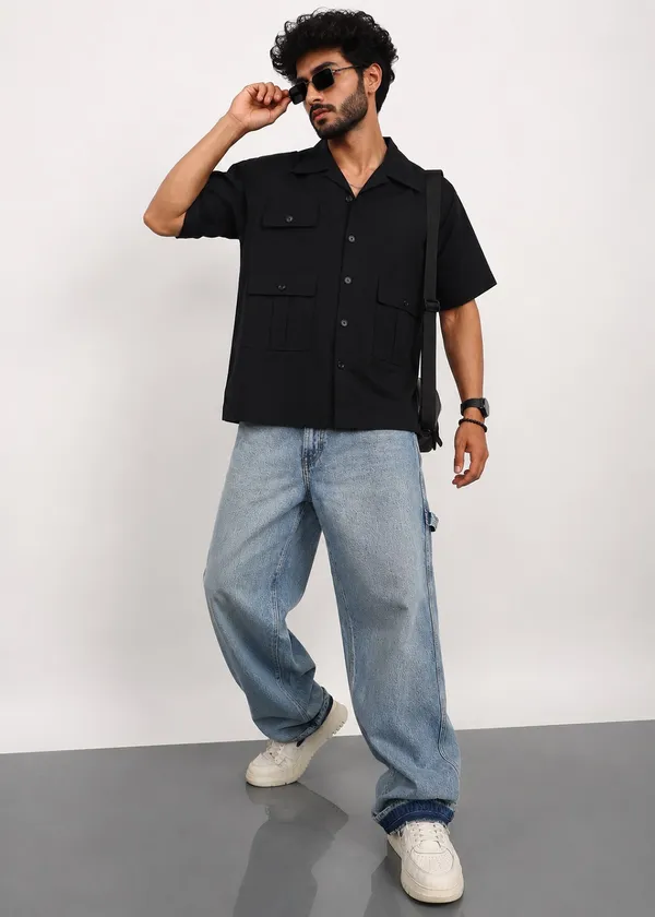 Black_Short_Sleeve_Utility_Shirt_for_Men