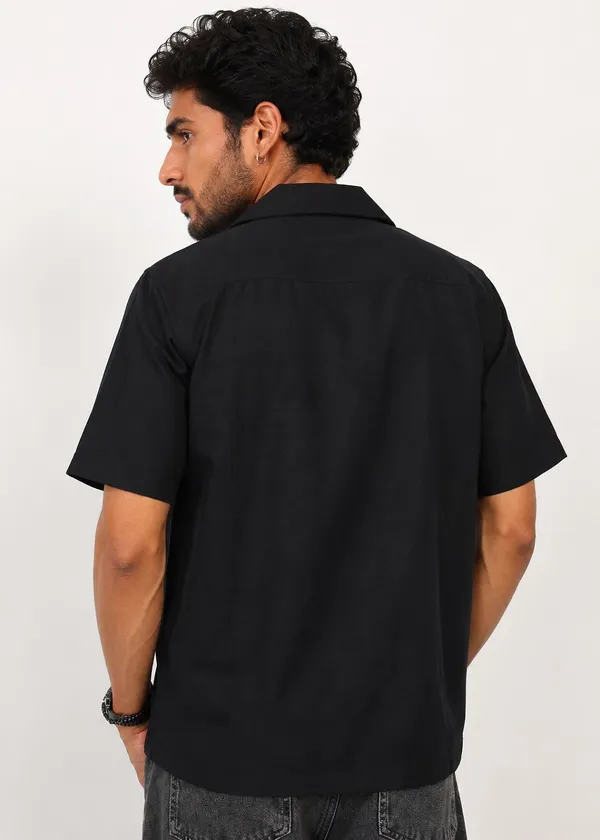 Black_Short_Sleeve_Casual_Shirt_for_Men