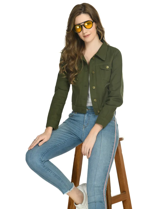 Olive_Green_Button_Front_Cropped_Jacket_for_Women