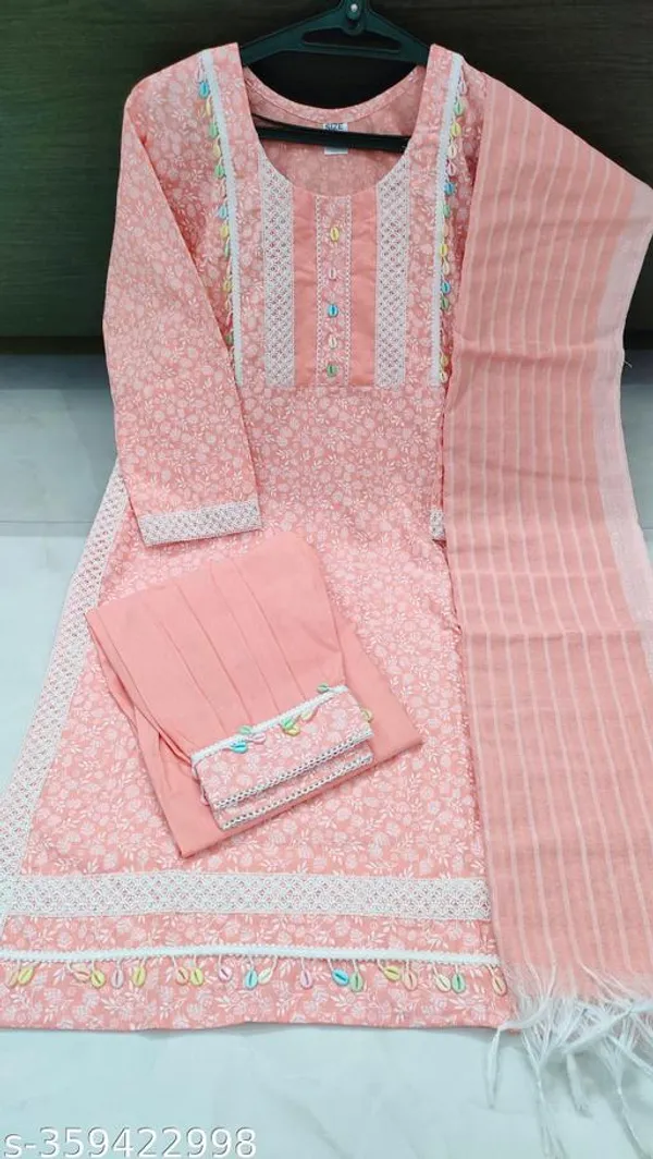 Peach_Cotton_Blend_Afghani_Salwar_Kurta_Dupatta_Set_For_Women