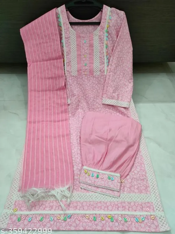 Pink_Cotton_Blend_A-Line_Embroidered_Kurta_Dupatta_Set_For_Women