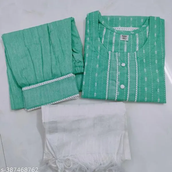 Green_Cotton_Afghani_Salwar_Kurta_Dupatta_Set_For_Women