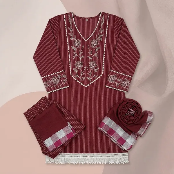Maroon_Cotton_Blend_Straight_Fit_Embroidered_Kurta_Set_For_Women