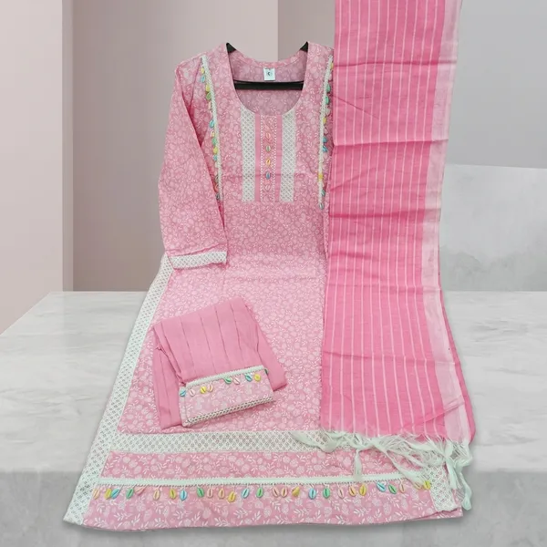 Pink_Cotton_Blend_A-Line_Embroidered_Kurta_Dupatta_Set_For_Women