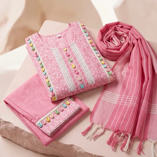 Pink_Cotton_Blend_A-Line_Embroidered_Kurta_Dupatta_Set_For_Women