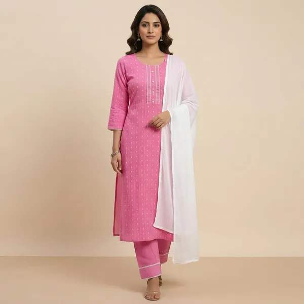 Pink_Cotton_Blend_Afghani_Salwar_Kurta_Dupatta_Set_For_Women