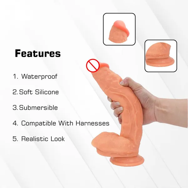 Orange_Silicone_Suction_Base_Personal_Massager_For_Women