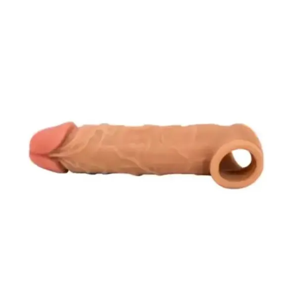 Orange_Silicone_Realistic_Sleeve_With_Suction_Base_For_Men
