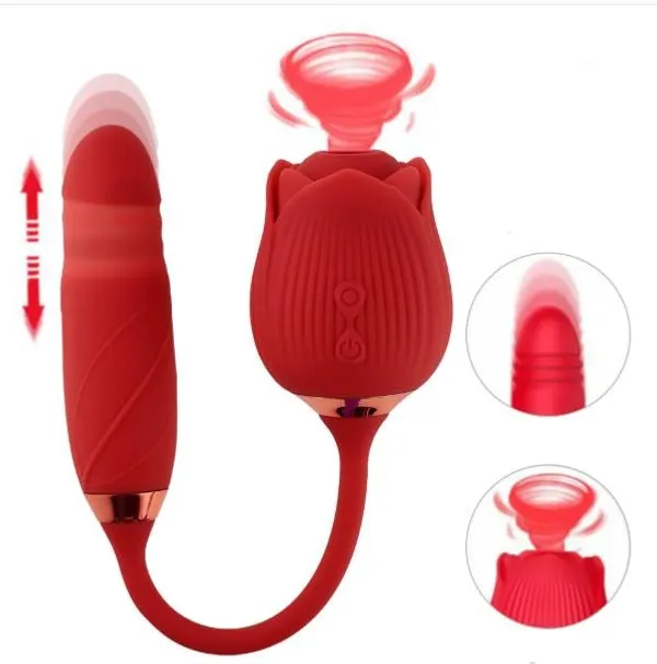 Pink_Silicone_Dual-Action_Rose_Massager_For_Women