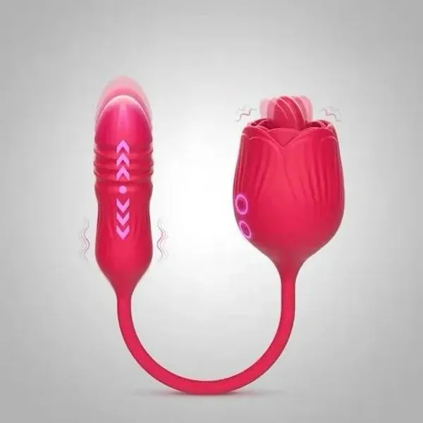 Pink_Silicone_Dual-Action_Rose_Massager_For_Women