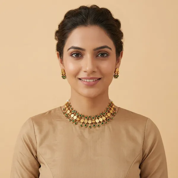 Green_Yellow_Brass_Traditional_Stone_Necklace_Set_For_Women