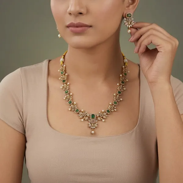 Golden_Green_Brass_Kundan_Stone_Floral_Necklace_Set_For_Women
