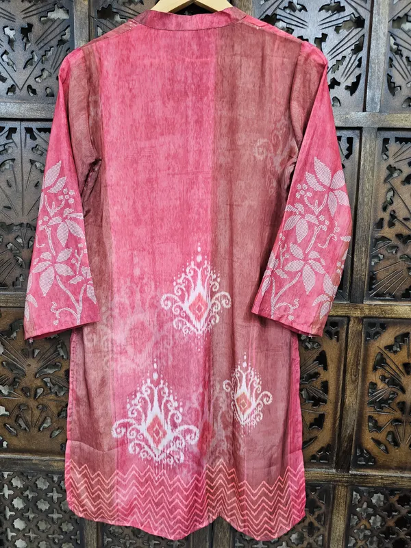 Pink_Crepe_Straight_Ikat_Print_Co_Ord_Set_For_Women