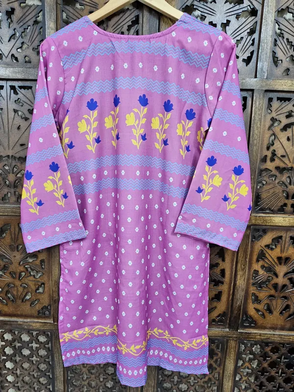 Purple_Rayon_Straight_Floral_Bandhani_Print_Co_Ord_Set_For_Women