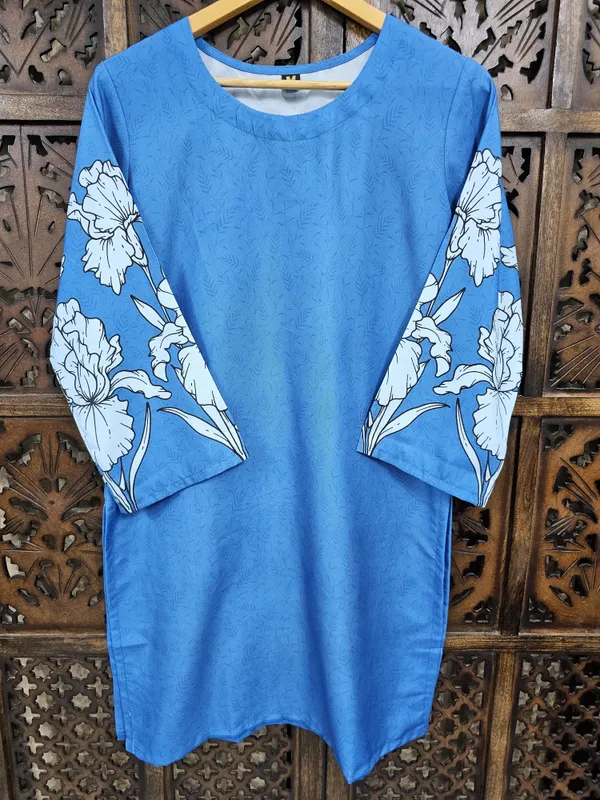 Blue_Rayon_Straight_Floral_Print_Co_Ord_Set_For_Women