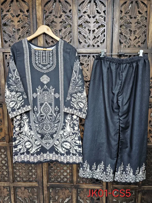 Charcoal_Grey_Rayon_Straight_Paisley_Print_Co_Ord_Set_For_Women