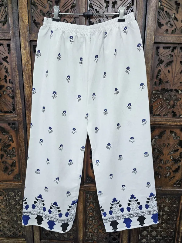 White_Blue_Rayon_Straight_Ethnic_Print_Co_Ord_Set_For_Women