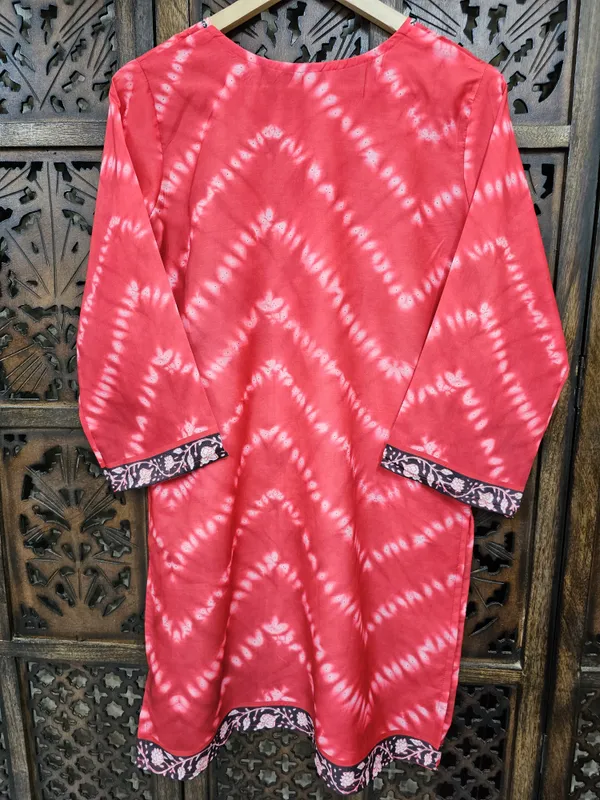 Pink_Muslin_Straight_Tie_Dye_Shibori_Kurta_Pant_Co_Ord_Set_For_Women