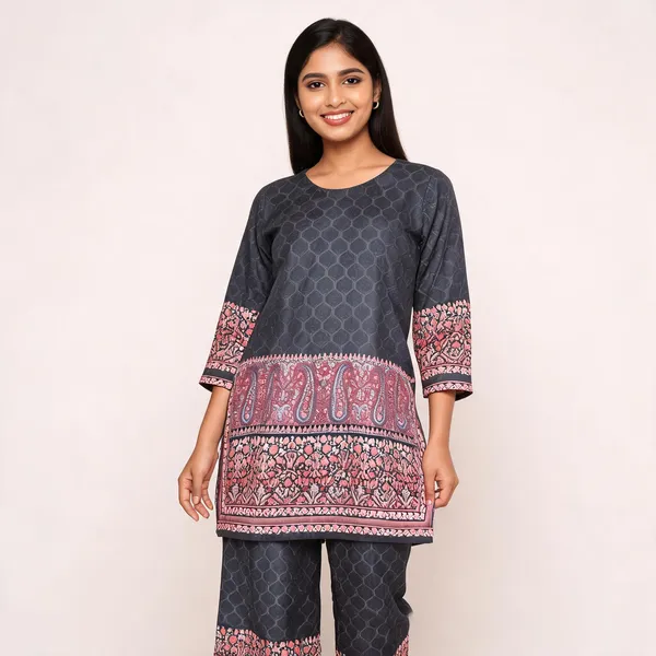 Charcoal_Grey_Rayon_Straight_Paisley_Print_Co_Ord_Set_For_Women