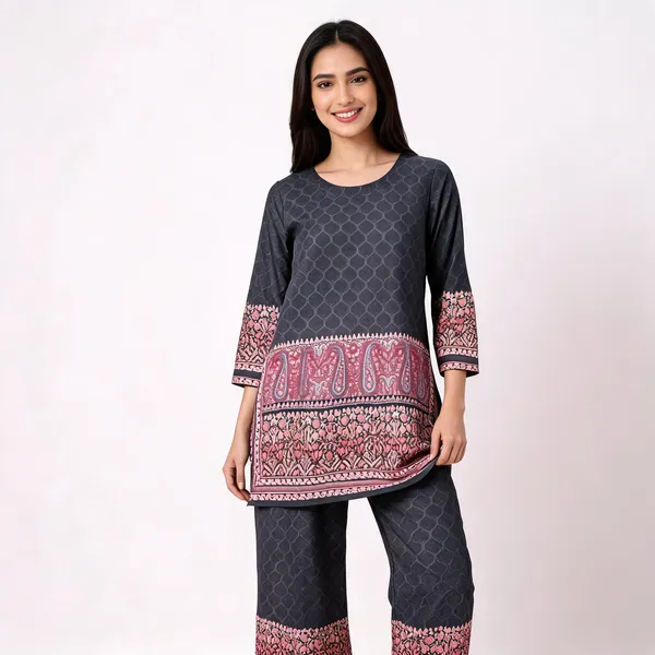 Charcoal_Grey_Rayon_Straight_Paisley_Print_Co_Ord_Set_For_Women