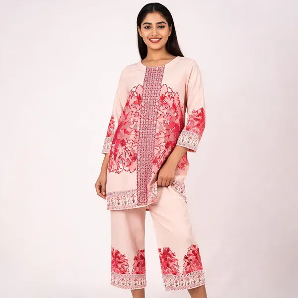 Off_White_Pink_Rayon_Straight_Kurta_Pant_Co_Ord_Set_For_Women