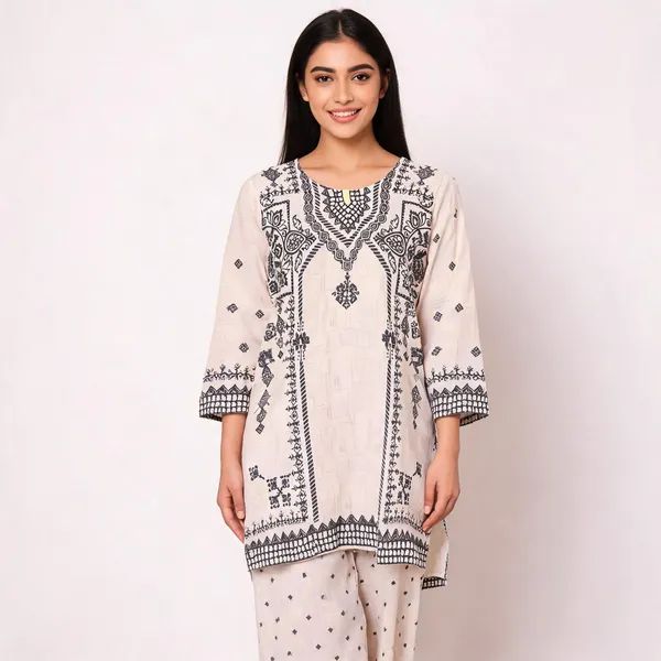 White_Black_Rayon_Straight_Geometric_Print_Co_Ord_Set_For_Women