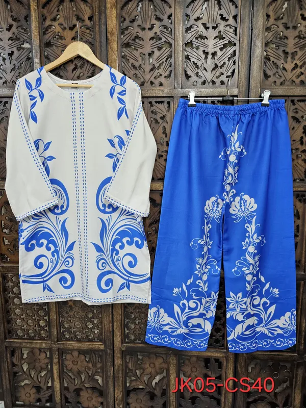 Blue_White_Rayon_Straight_Baroque_Print_Co_Ord_Set_For_Women
