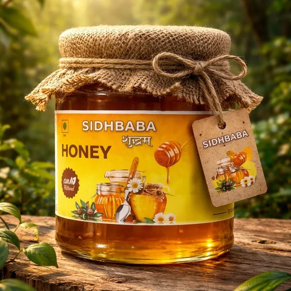 Sidhbaba_Pure_Natural_Honey_500G_Glass_Jar