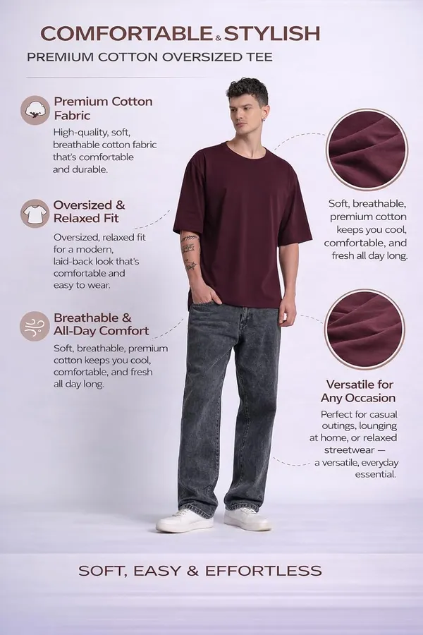 Plum_Wine_Cotton_T-Shirt_For_Men