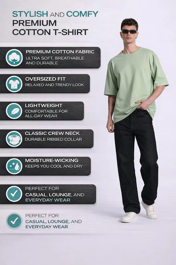 Mint_Green_Cotton_T-Shirt_For_Men