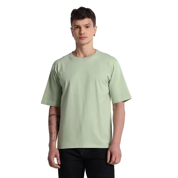Mint_Green_Cotton_T-Shirt_For_Men