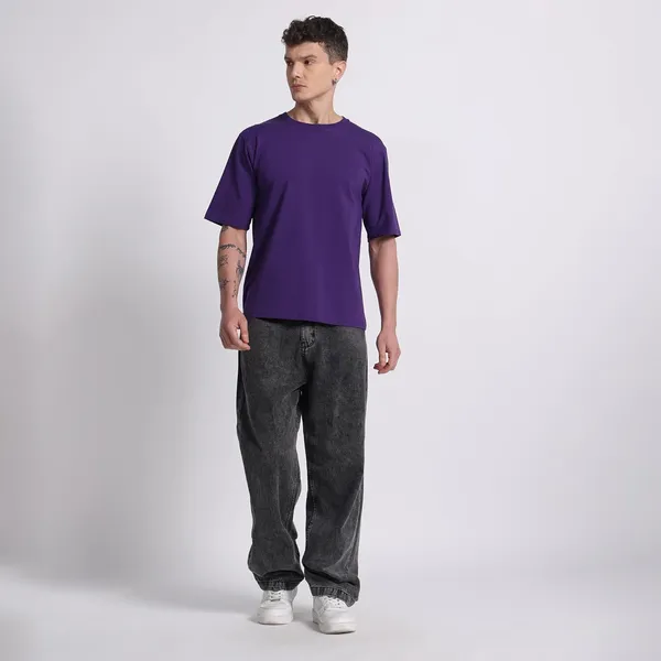 Galaxy_Purple_Cotton_T-Shirt_For_Men