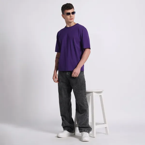 Galaxy_Purple_Cotton_T-Shirt_For_Men