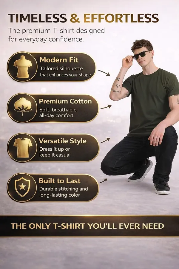 Olive_Green_Cotton_T-Shirt_For_Men