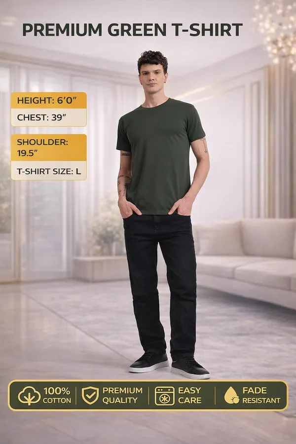 Olive_Green_Cotton_T-Shirt_For_Men