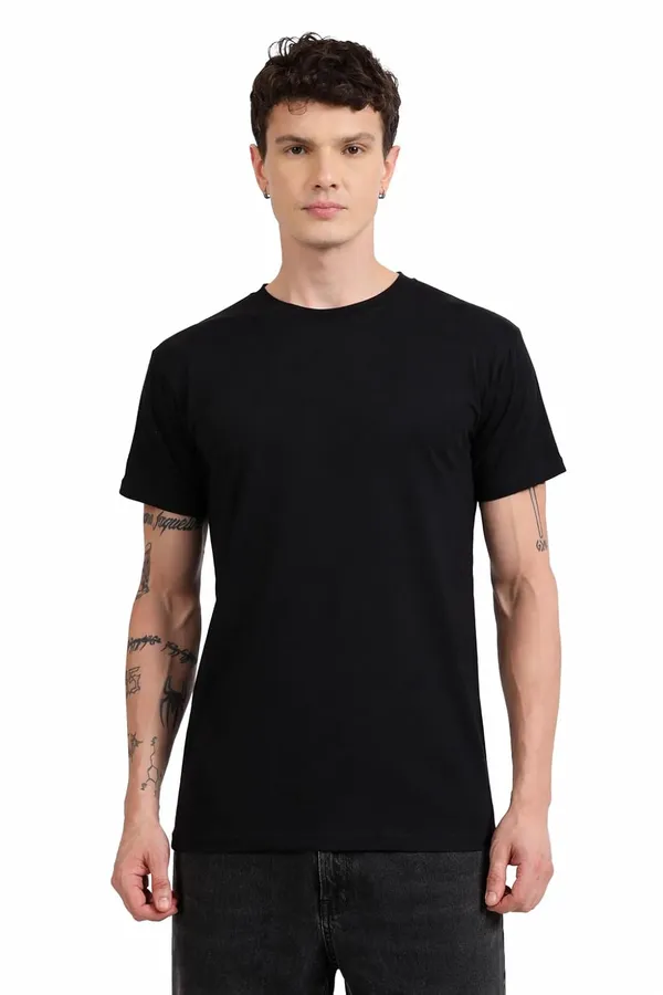 Midnight_Black_Cotton_T-Shirt_For_Men