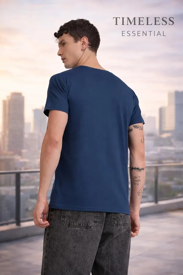 Navy_Blue_Cotton_T-Shirt_For_Men