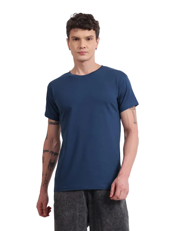 Navy_Blue_Cotton_T-Shirt_For_Men